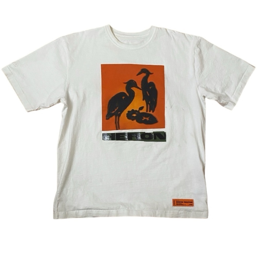 Heron Preston Short Sleeve Graphic Cotton T Shirt